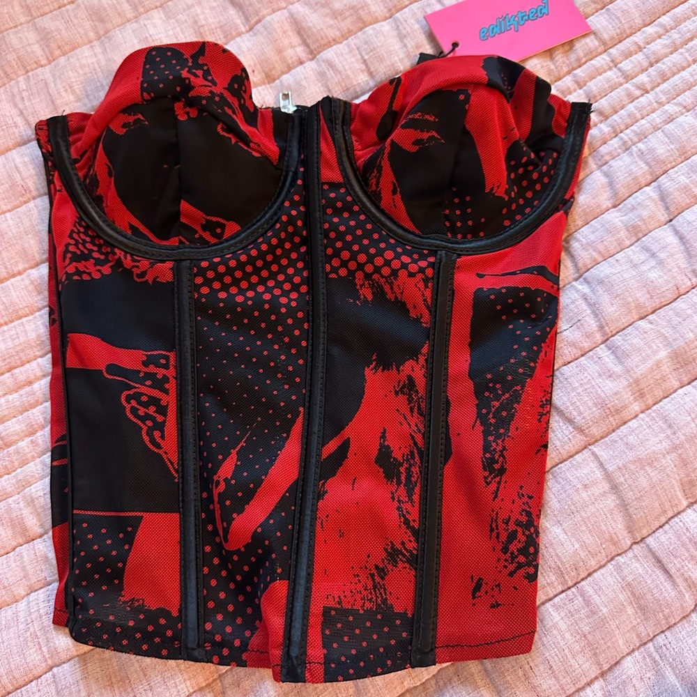 Edikted Aly Mesh Corset Top